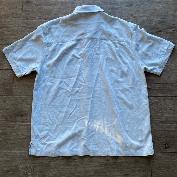 Cubavera Button Down Silk Polo Light Blue Men’s Large - Picture 2 of 5